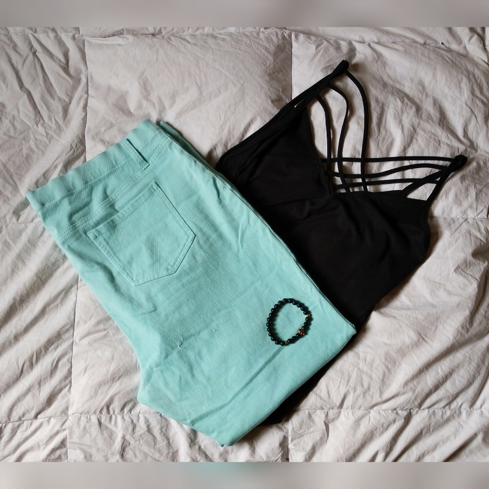 Plus Size Mint Green Jeggings